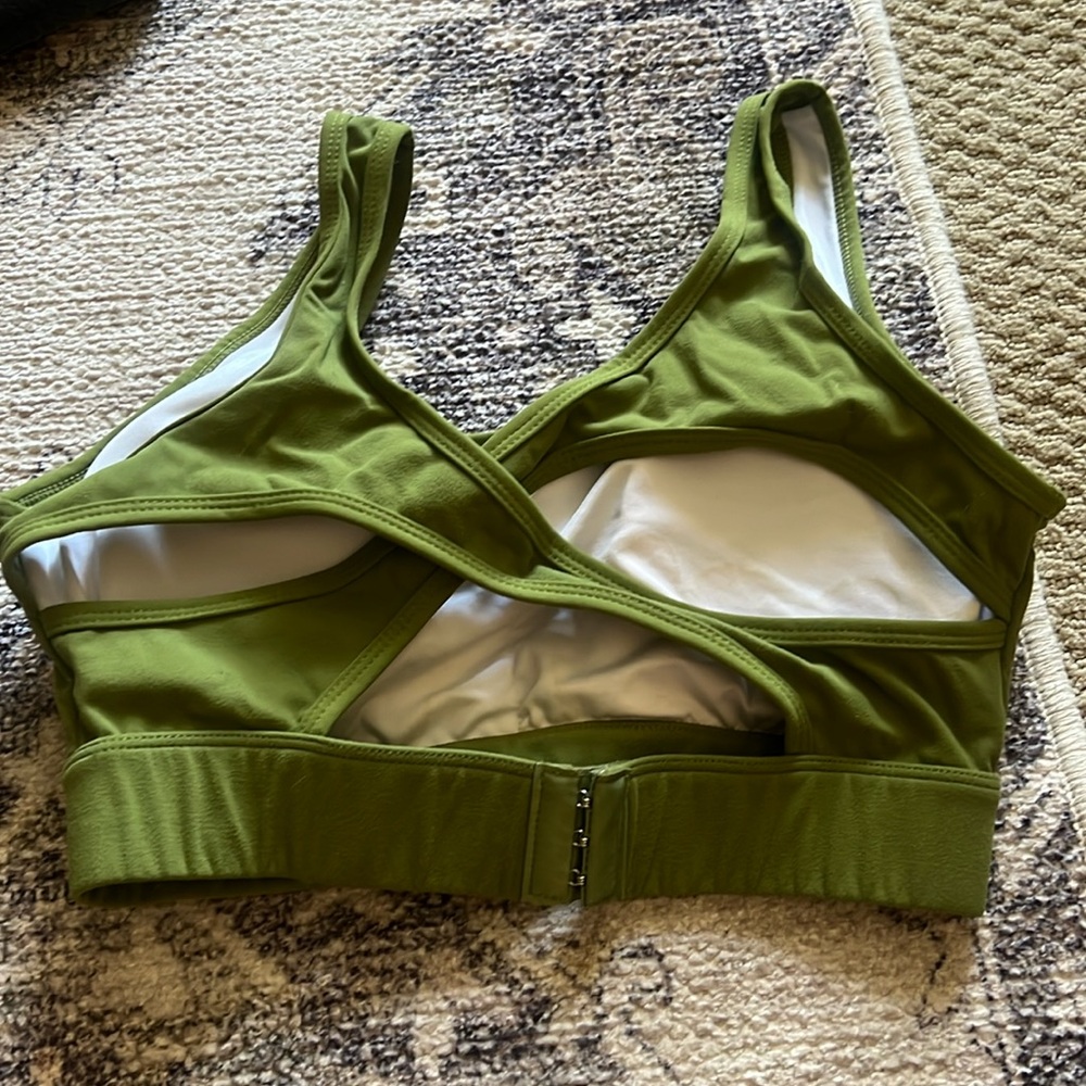 Green bra worn once